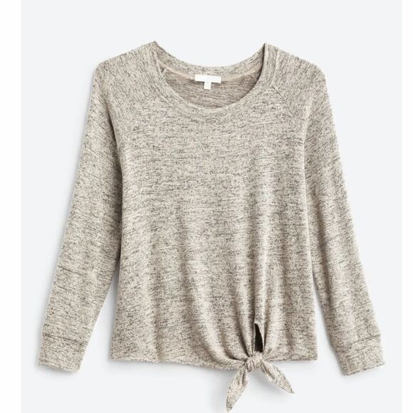 Nine Britton Stitch Fix Billie Tie Front Brushed Knit Long Sleeve Top - Picture 2 of 9